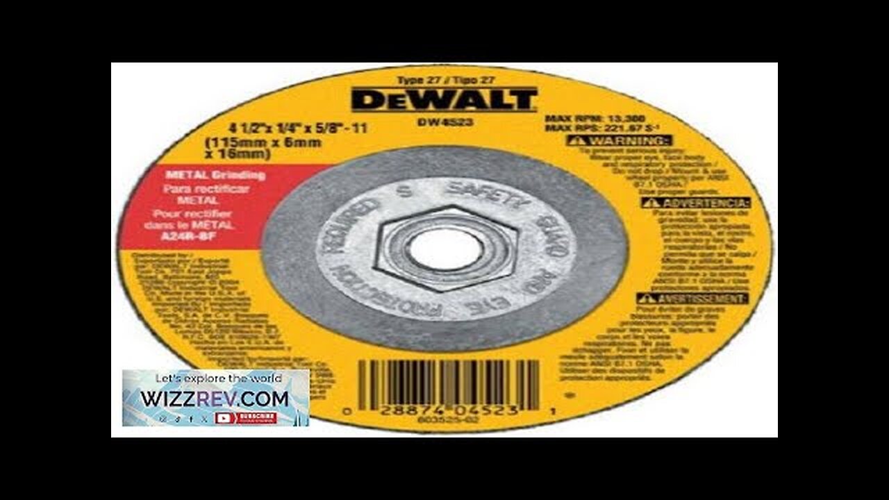 DEWALT DW4523 4-1/2" x 1/4" x 5/8"-11 Metal Grinding Wheels Quantity Review