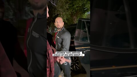 Andrew Tate arrives ahead of his Misfits Boxing debut