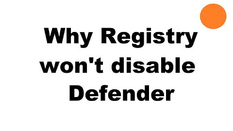 WHY Defender cannot be disabled on some computers - same for "Sign in" screen