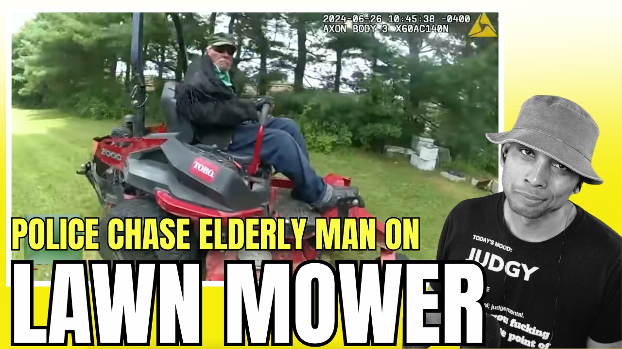 POLICE CHASE: 83 Year Old Outruns Cops On a LAWN MOWER!