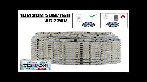 10M 20M 50M/Roll AC 220V 240V LED Strip NO Need Driver IP44 Review