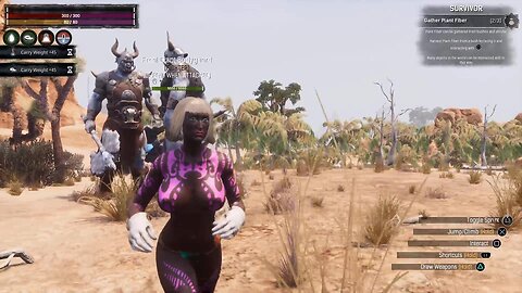 Conan Exiles beginners guide Frost Giants vs Giant Scorpion busty boobs Breast expansion 