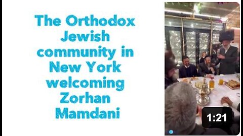 The Orthodox Jewish community in New York welcoming Zorhan Mamdani