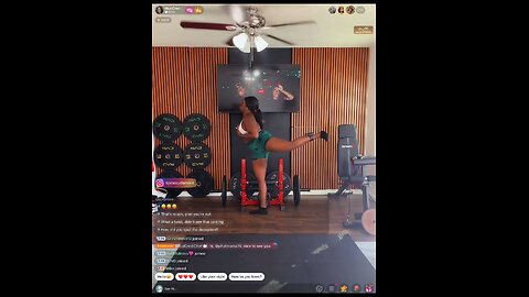 Diamond is exercising today!She wears an ankle monitor I have seen it before but I could record it