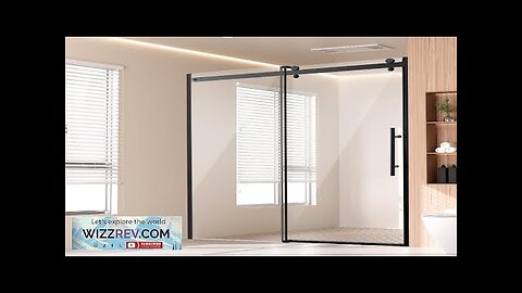 VEVOR Frameless Shower Door 58-59" x 75" Tempered Glass 5/16" Matte Black Review