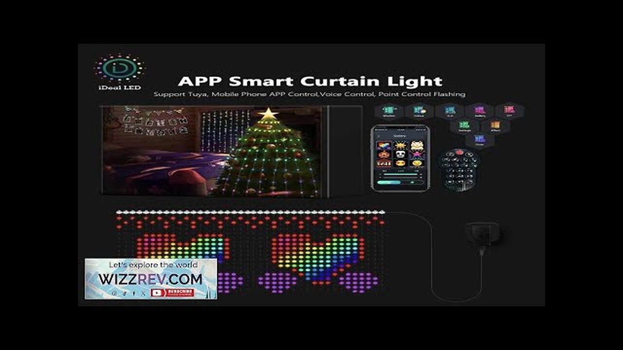 Christmas Decoration LED Curtain String Lights DIY Graphic Display Fairy Lights Flower Review