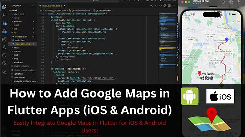 How to Add Google Maps in Flutter Apps (iOS & Android) – Step-by-Step Guide #flutter #googlemaps