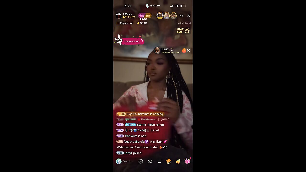 LIYAH DA DOLL CHIT CHATTING THIS EVENING BIGO LIVE