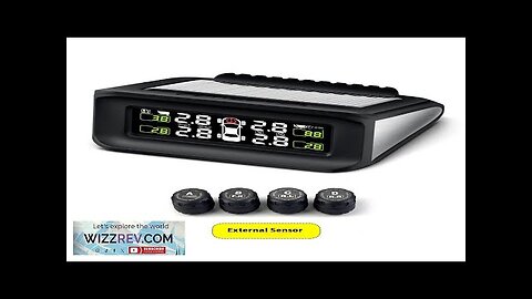 Wireless Solar-Powered External Tire Pressure Monitoring System Pressure Sensor Tire Review