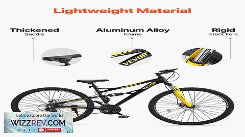 29" Mountain Bike MTB Bicycle 24 Speed Full Suspension Aluminum Dual Disc