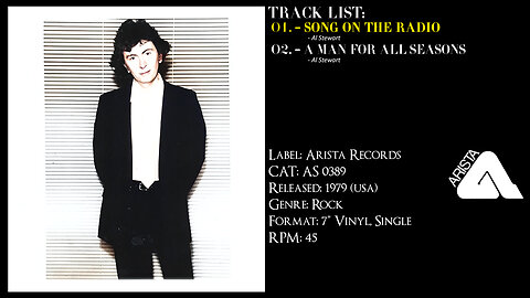 Al Stewart – Song On The Radio (Full Record) – 1979 – CAT.# AS 0389