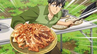 making gyoza | Campfire Cooking in Another World Season 2