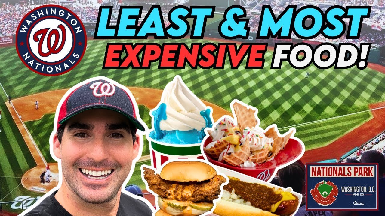 MLB Food Challenge Cheapest vs Most Expensive Food at Nationals Park!