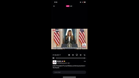 First Lady Melania Trump speech 11/10/2025