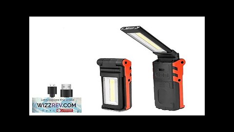 Super Bright COB LED Working Light USB Rechargeable Dimmable Flashlight 18650 Battery Review