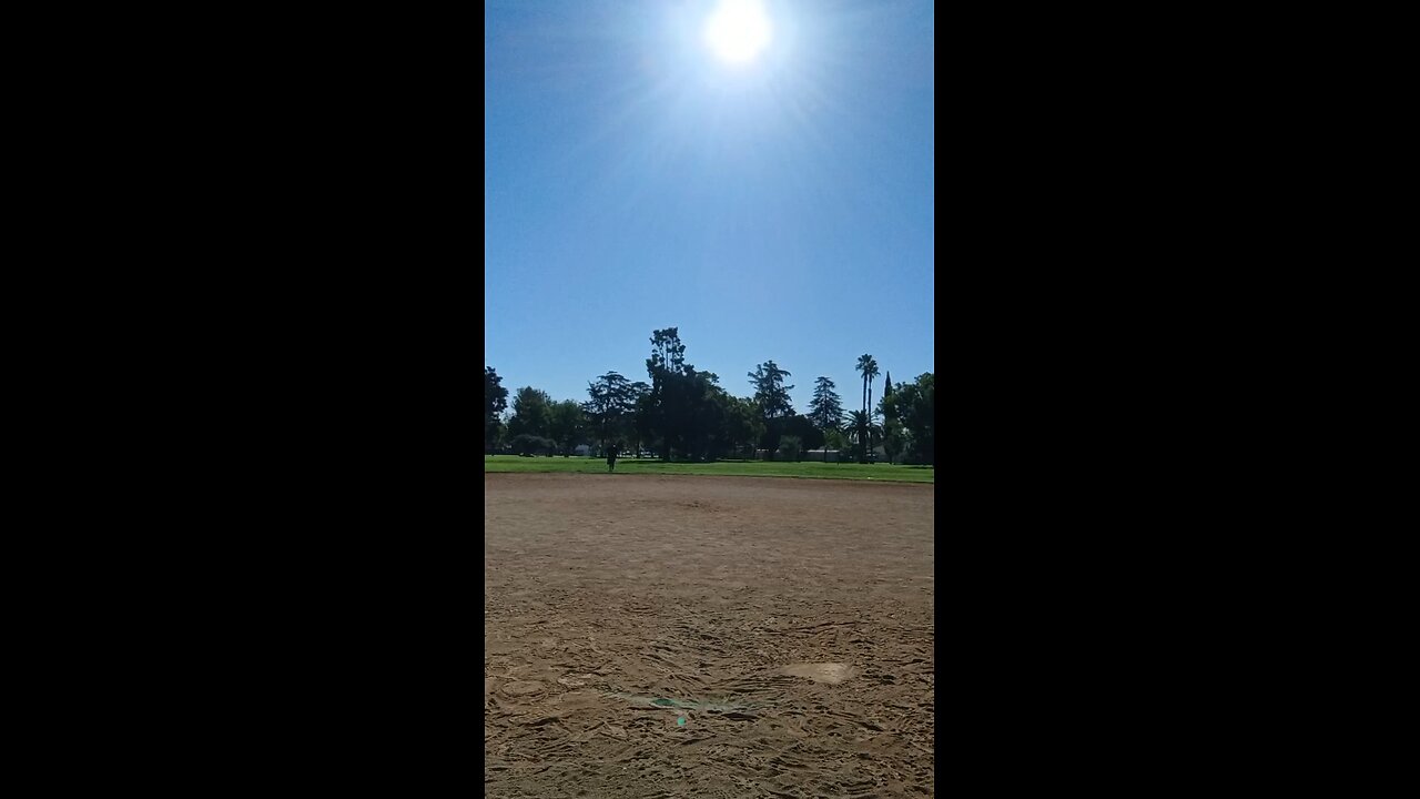 Good Throw from Home Plate to Second Base.