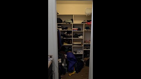 Gouldian finches eating in closet
