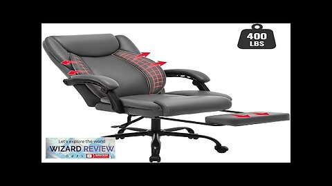 400lbs Big and Tall Office Chair with Footrest Ergonomic Design with Adjustable Review