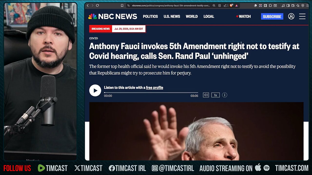 Fauci PLEADS THE 5TH, Fauci Lawyers THROWN OUT OF HEARING | Tim Pool