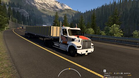 ATS, Downhill 7% grade, Western Star 49x, 25 t, engine Jake braking, automatic transmission
