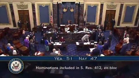 🚨 BREAKING: The US Senate just CONFIRMED ALL of President Trump's 107 NOMINEES in one vote, 51-47.