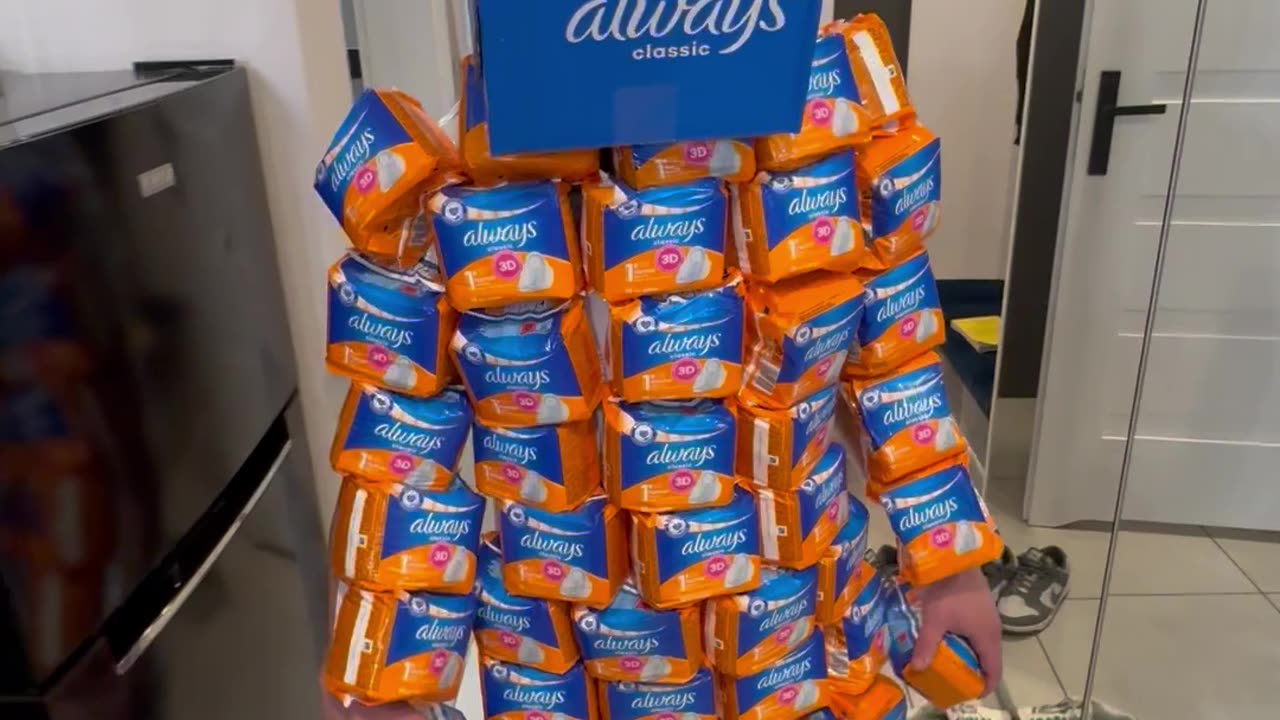 Man in the Always Pads Suit