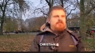 A Muslim asks a Christian man about the Crusades in the Middle Ages