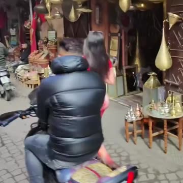 European woman in Morocco.