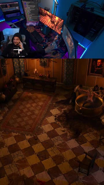 Geralt Of Rivia Getting A Scrub Down