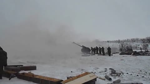 Ukraine War - Separatists Shell Ukrainian Army Positions During Ceasefire, Feb 23 2015