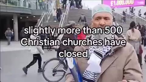 Islamist celebrates 500 Christian churches being closed and turned into mosques in England