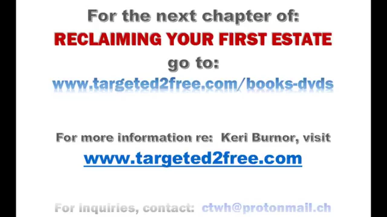 Reclaiming Your First Estate Part 1 of 2, a Video Series