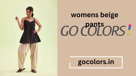 Elegant Womens Beige Pants – Classic Everyday Wear | GoColors
