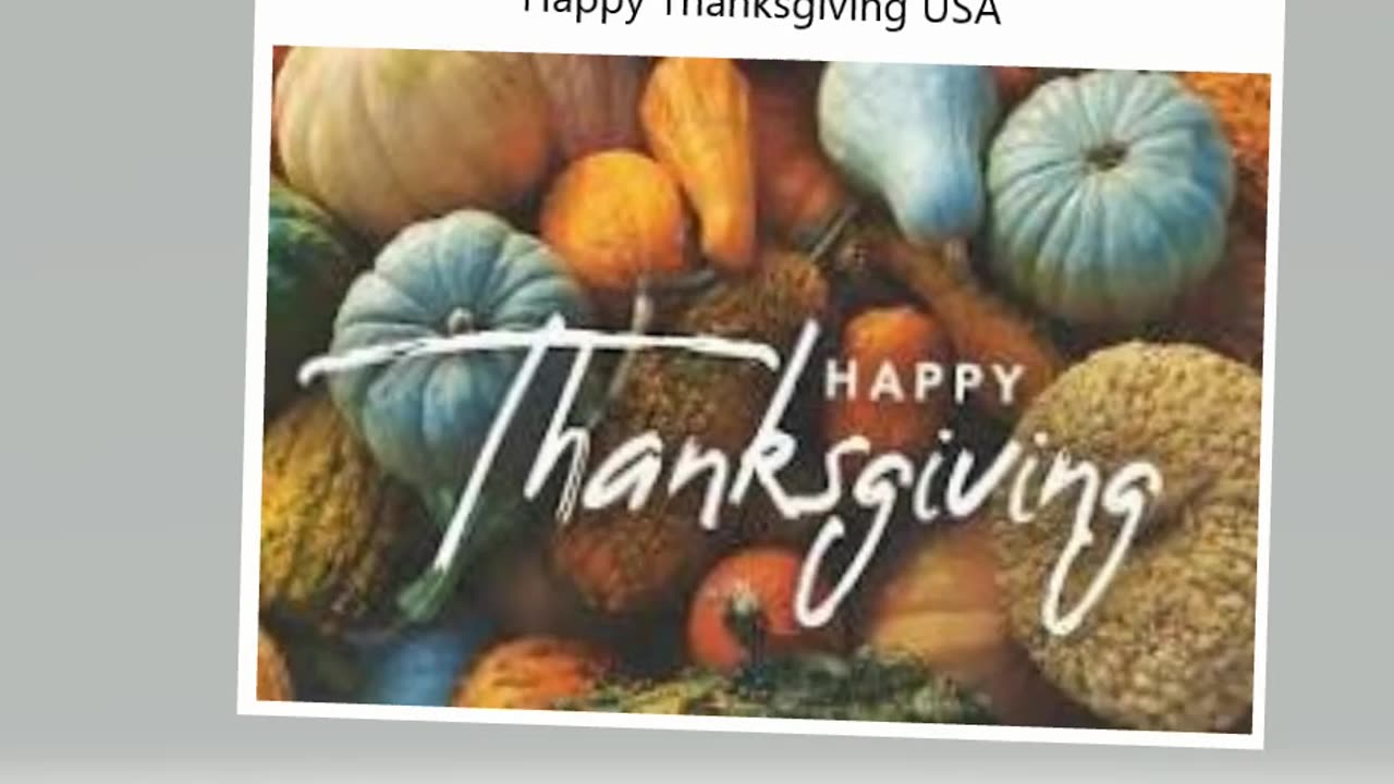 Happy Thanksgiving USA