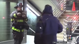 A man with 22 prior arrests reportedly set a woman on fire aboard a Chicago train last night