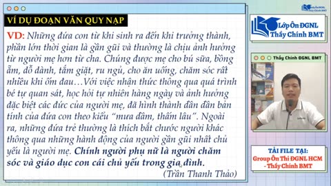 NGÀY 07 - BÀI GIẢNG: TRÌNH BÀY ĐOẠN VĂN