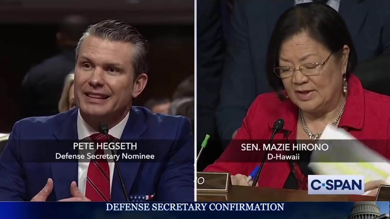 Pete Hegseth Takes Down Sen Hirono