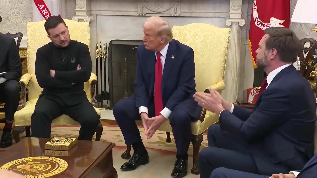 Trump, JD Vance, and Zelensky get in heated arguement discussing the ongoing war in Ukraine