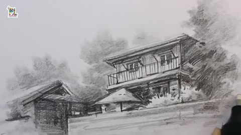 How to draw Old Buildings in Street Scenery Art