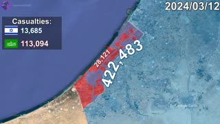 Israel-Hamas War_ Every Day to February 1st, 2025 Mapped using Google Earth