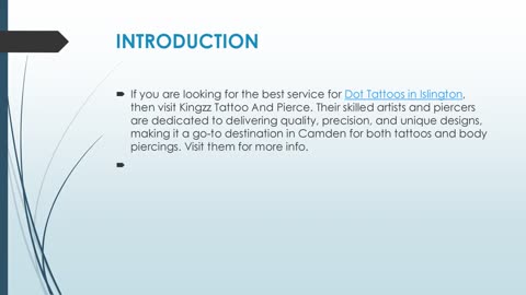 Get The Best Dot Tattoos in Islington.