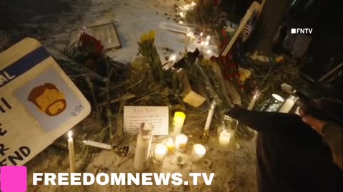 🚨 Anti-ICE protesters at the vigil for Alex Pretti outside Glam Doll Donuts are openly ...