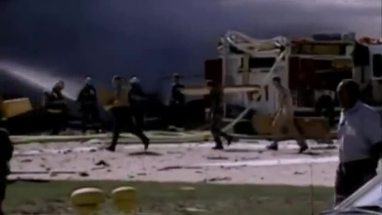 911 Pentagon And New York Split Screen After Collapses (CBS Network Studio 1046 am)