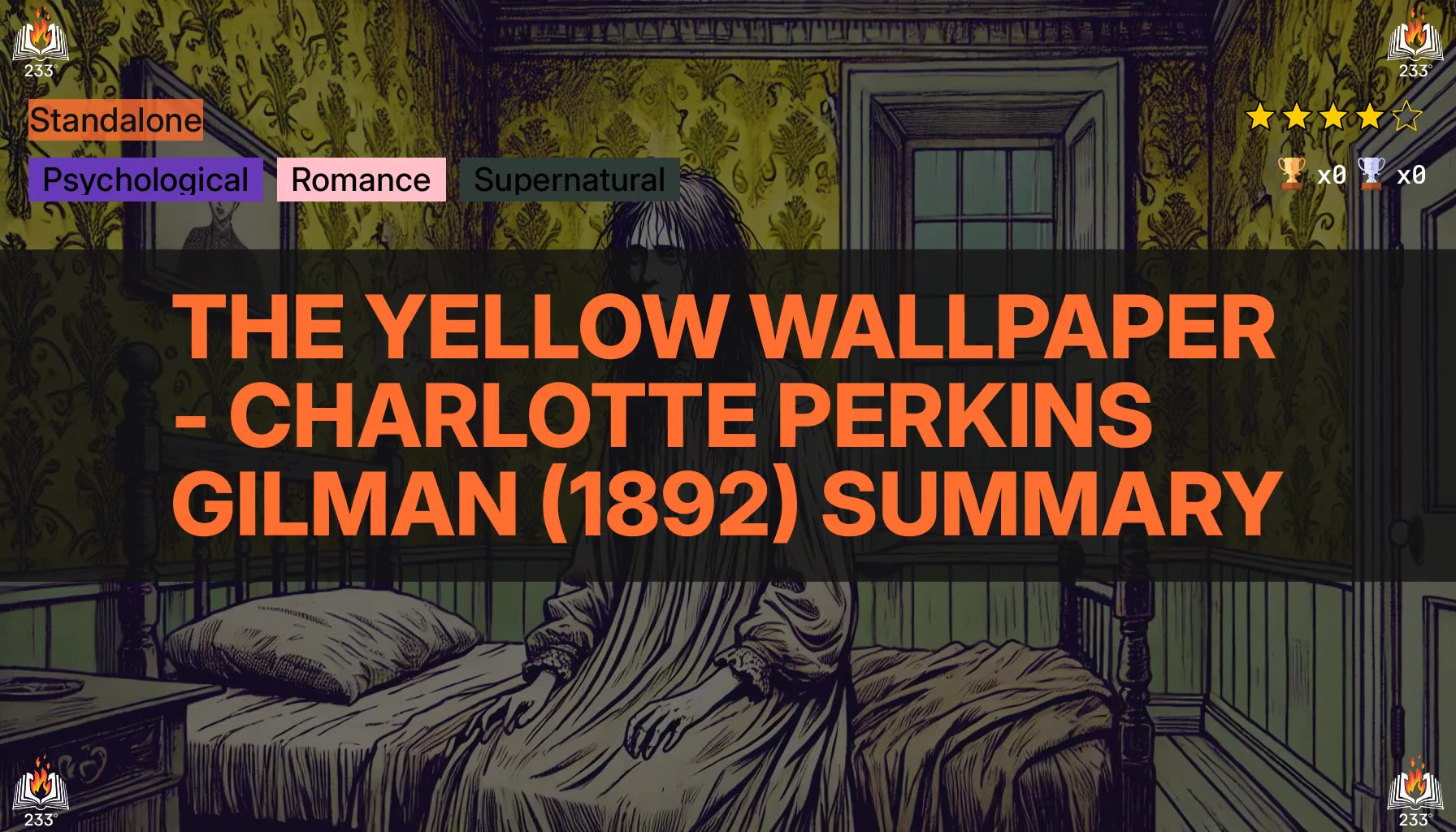 The Yellow Wallpaper - Charlotte Perkins Gilman (1892) Summary