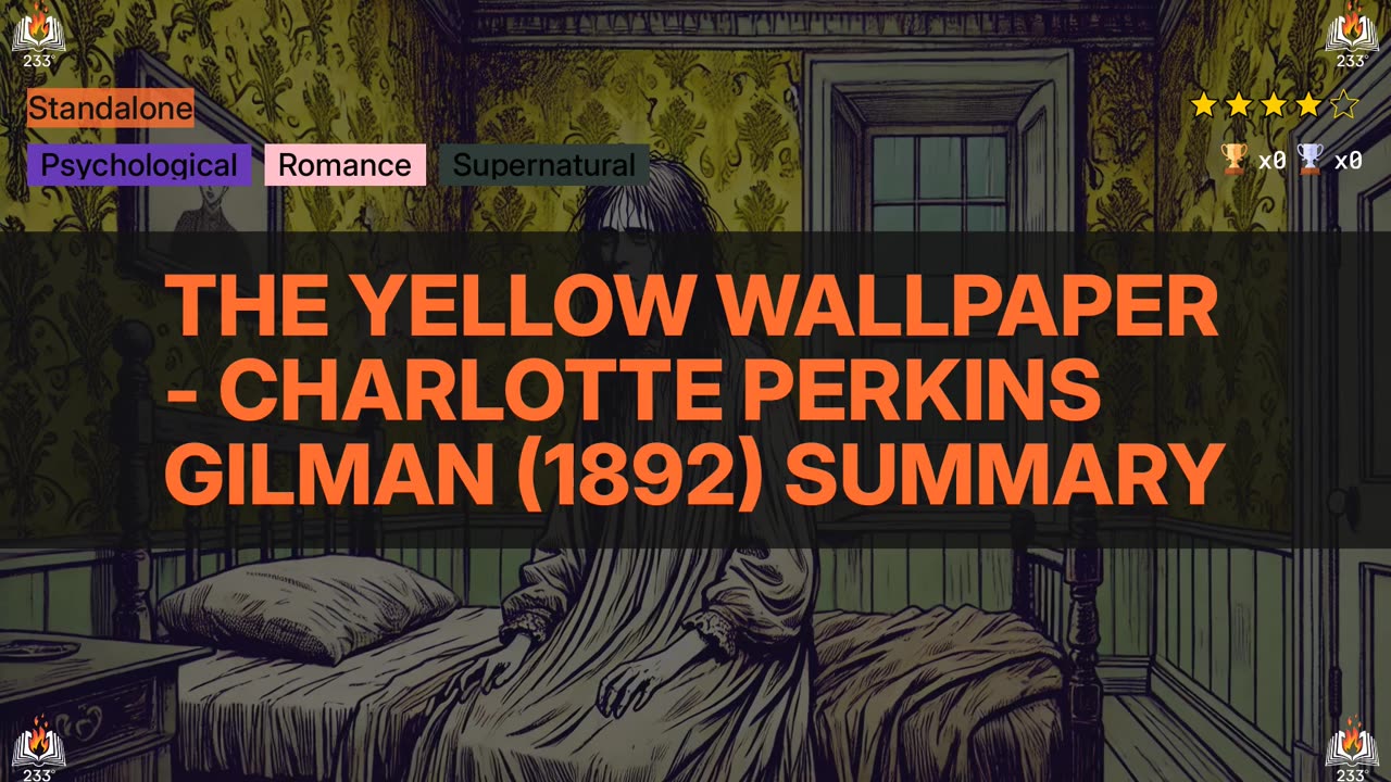 The Yellow Wallpaper - Charlotte Perkins Gilman (1892) Summary