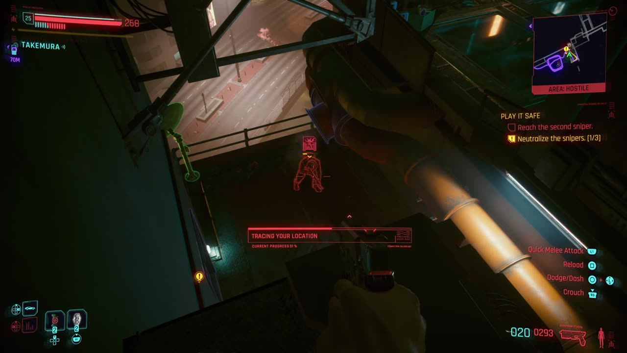 Cyberpunk 2077 Neutraliza Snipers