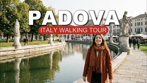 Padova, ITALY autumn walking tour 4K 60 FPS. Stroll through charming streets and Prato della Valle!