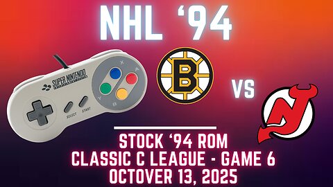 NHL '94 Fall Classic SNES C - Bruins (slapsteve94) at Devils (Len) {SNES} Game 6 (OT!)