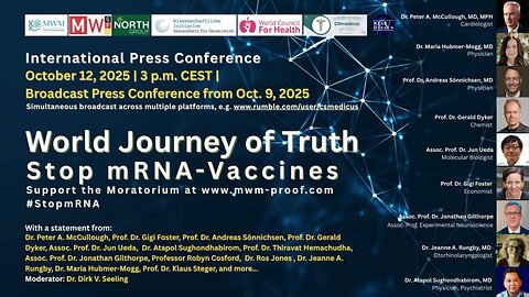 💥🎤Stop mRNA-Vaccines: International Press Conference. World Journey of Truth about mRNA-Vaccines!💥