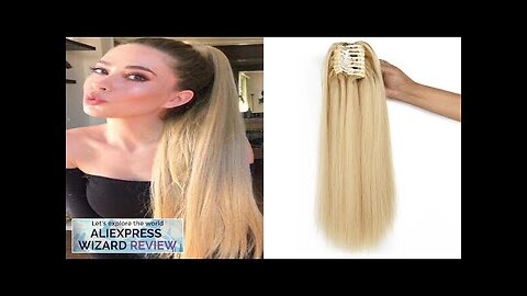 Synthetic Long Straight Claw Clip On Ponytail Hair Extensions 24Inch Heat Resistant Review